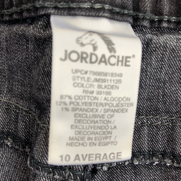 JORDACHE Black Denim Boot Cut Jeans Size 10 - Picture 3 of 6